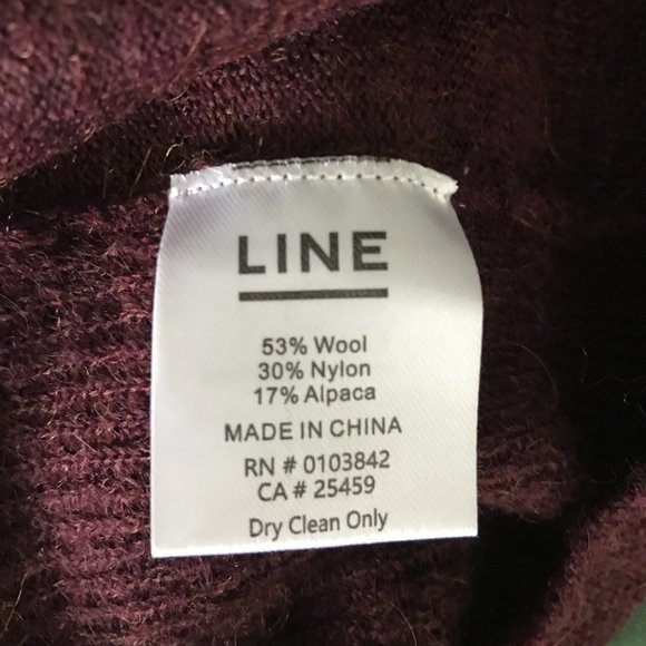 Anthropologie Line the Label Wool and Alpaca Puff Sleeve Sweater Pullover Size S - Picture 5 of 7